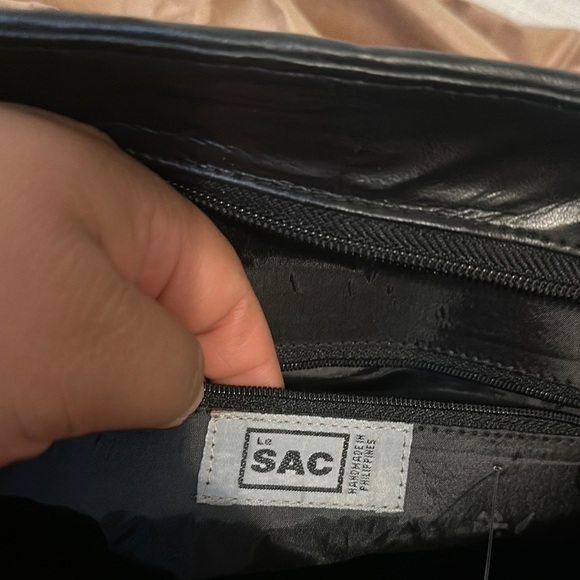 Women's Black and Brown Striped Bag - Picture 5 of 9